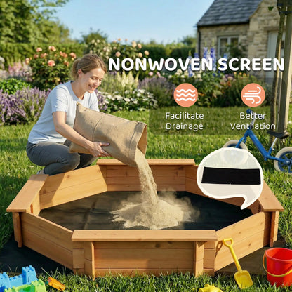 Kids Sandbox with Cover, Seat, 55" x 55" x 8.5", Red Sandboxes & Accessories at Gallery Canada