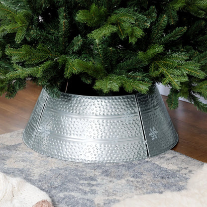 26" Christmas Tree Base Cover, Hollow Snowflake Pattern, Silver Christmas Trees at Gallery Canada