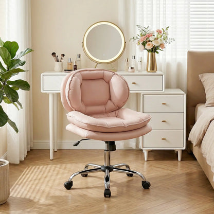 Criss Cross Swivel Office Chair, Tilting, No Arm, Pink Task Chairs at Gallery Canada