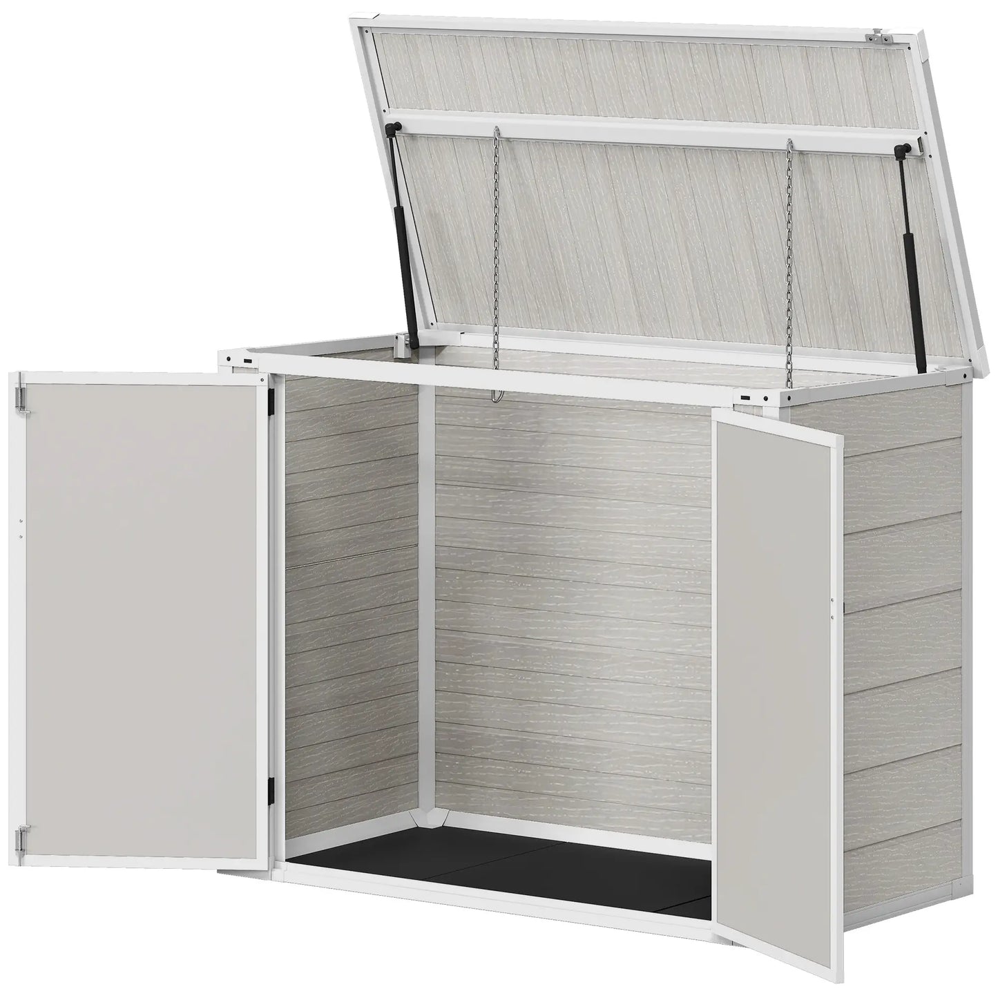 41 Cu Ft Outdoor Storage Shed, Lockable, Light Grey Sheds Light Grey at Gallery Canada