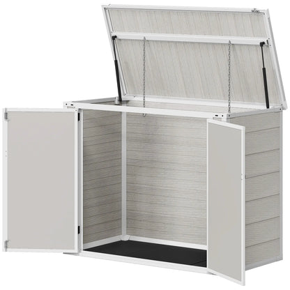 41 Cu Ft Outdoor Storage Shed, Lockable, Light Grey Sheds Light Grey at Gallery Canada