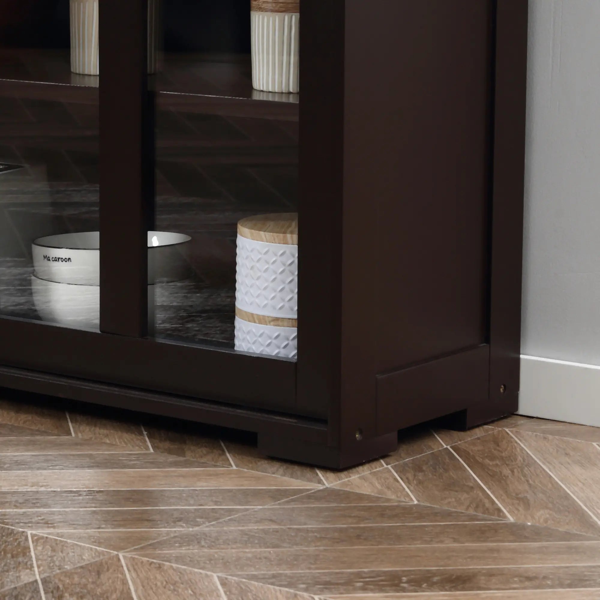 Modern Kitchen Sideboard, Stackable Storage Cabinet, Sliding Glass Door Bar Cabinets at Gallery Canada