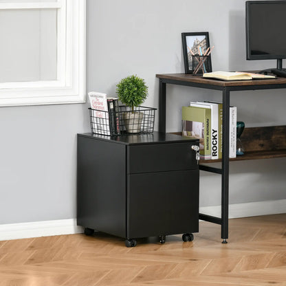 Lockable File Cabinet, Steel Filing Cabinet on Wheels for Legal, A4, Letter Size, with Pencil Tray for Home Office Office Cabinets & Cupboards at Gallery Canada