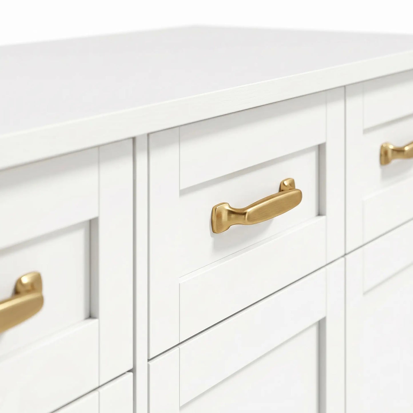 Sideboard Buffet Cabinet, 55" Modern Farmhouse, 4 Drawers, 4 Doors