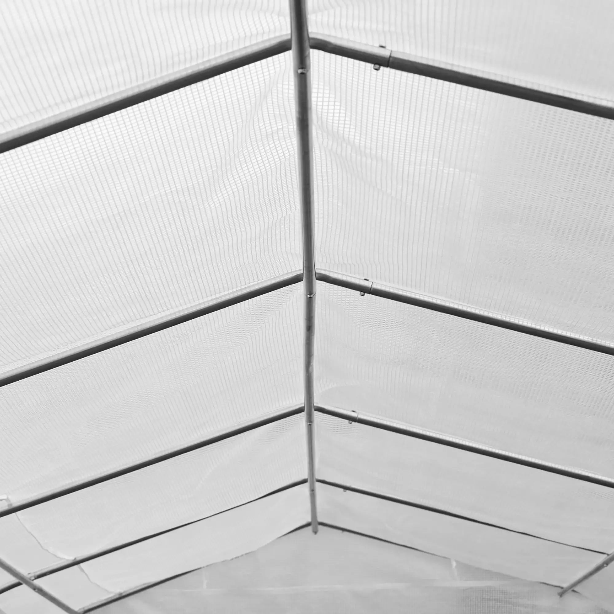 26'L x 10'W x 6.8'H Walk-In Greenhouse, Steel Frame, White Tunnel Greenhouses at Gallery Canada