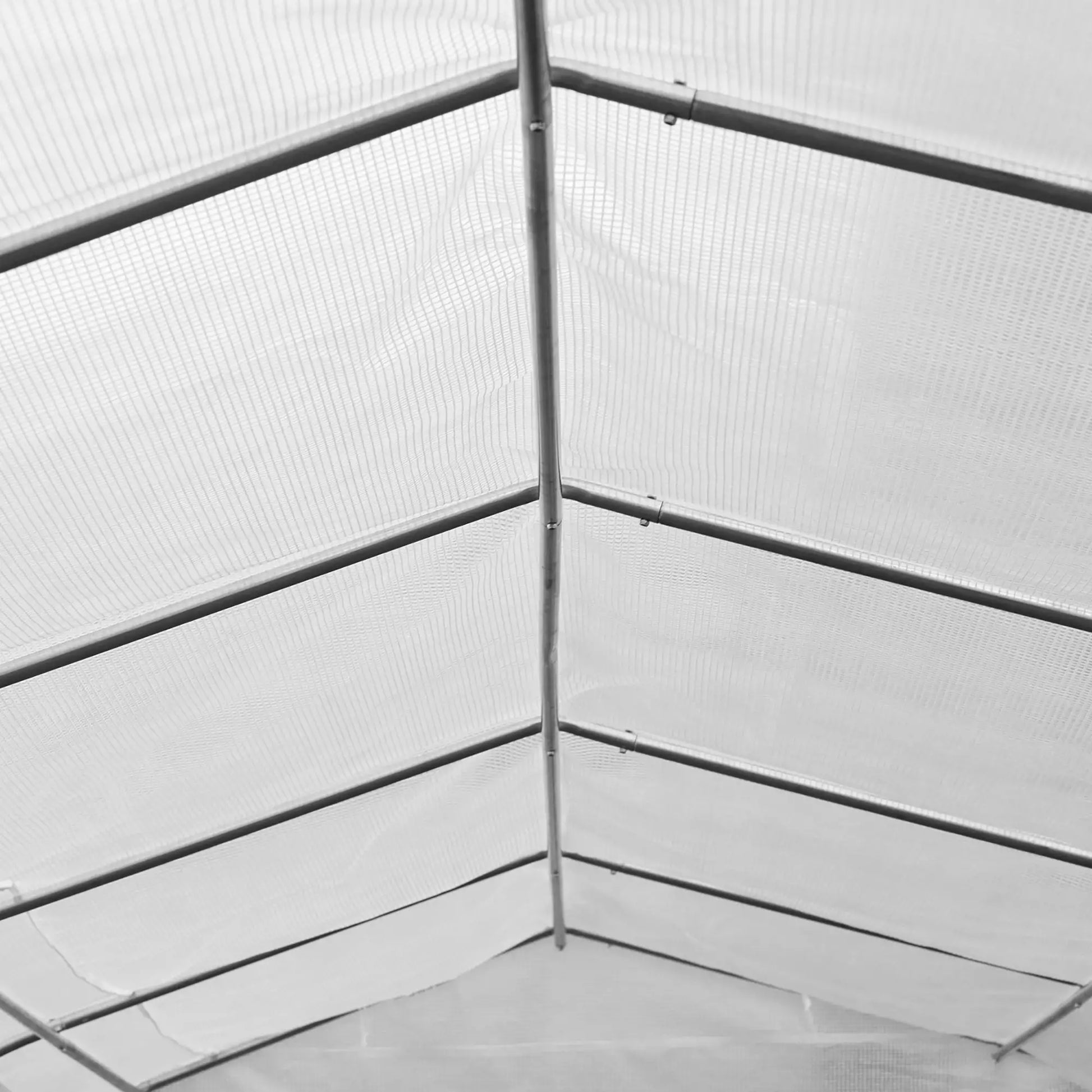 26'L x 10'W x 6.8'H Walk-In Greenhouse, Steel Frame, White Tunnel Greenhouses at Gallery Canada