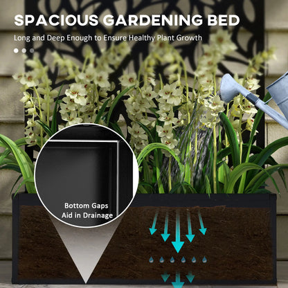 Metal Outdoor Privacy Screen, Raised Garden Bed, Wall Mount or Freestanding Galvanized Planter Boxes at Gallery Canada