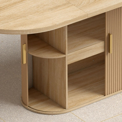 Table de salle à manger moderne de style ferme, chêne