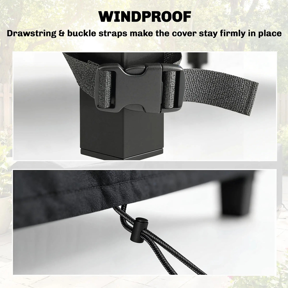 Waterproof Patio Lounge Chair Cover, 420D Outdoor, Black Patio Furniture Covers at Gallery Canada