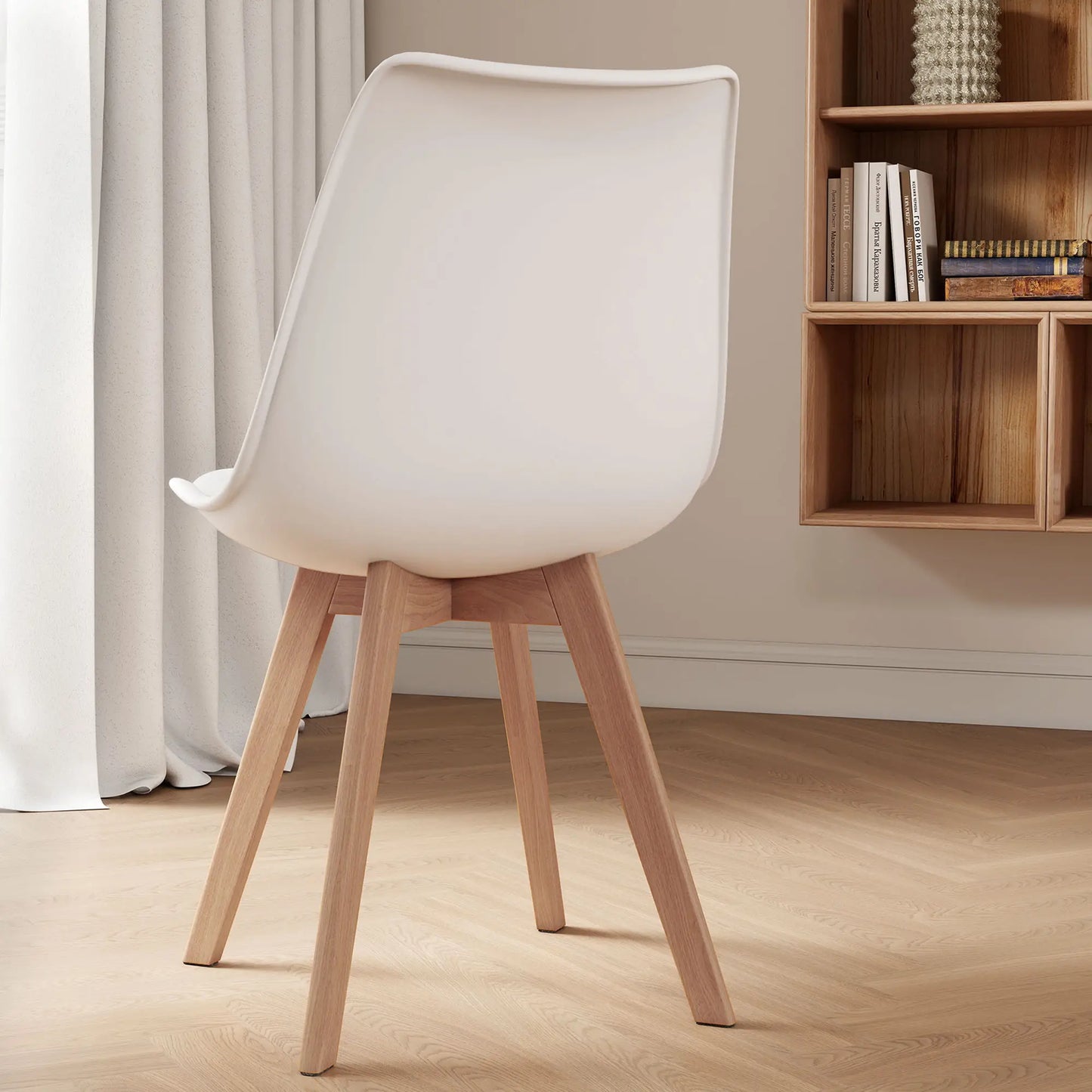 Modern Dining Table Chairs Set of 4, Rubber Wood, PU Leather Cushion Bar Sets at Gallery Canada
