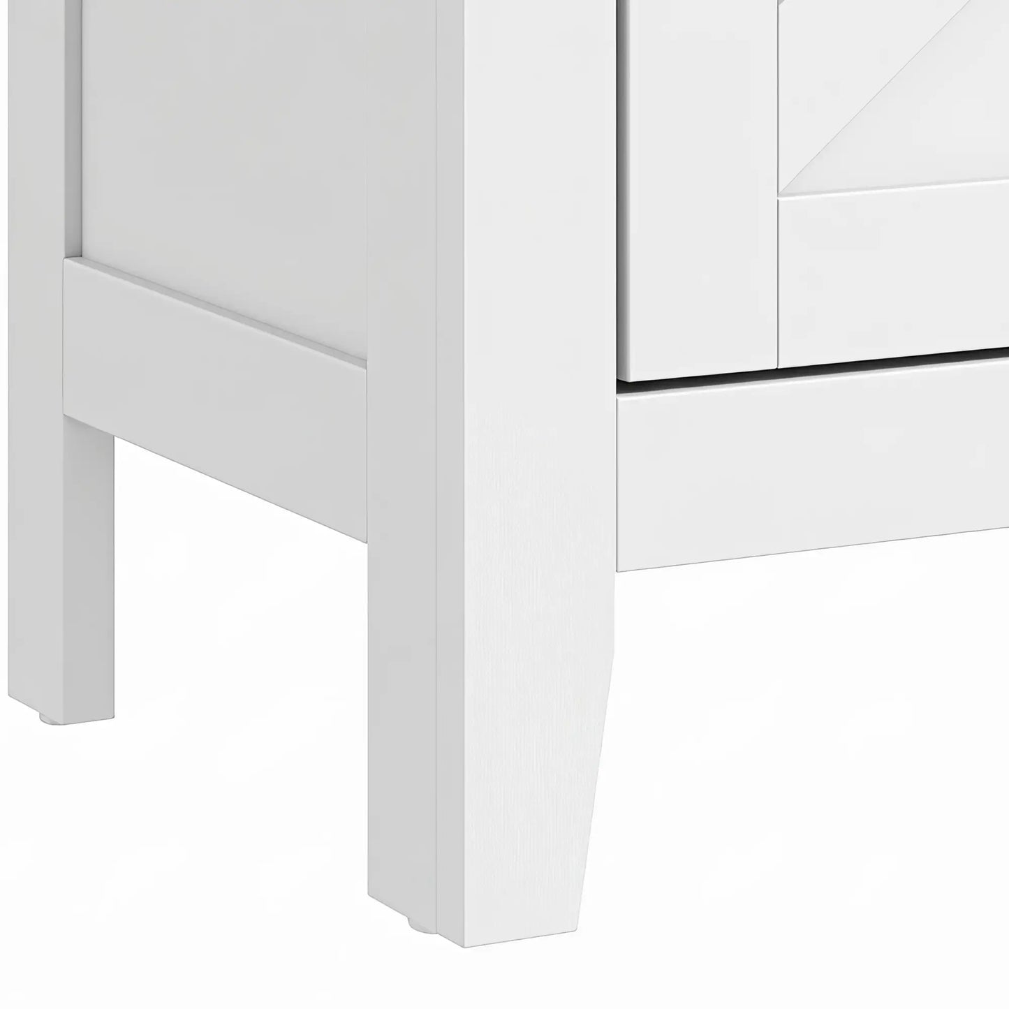 Bathroom Storage Cabinet, Barn Floor Cabinet, White