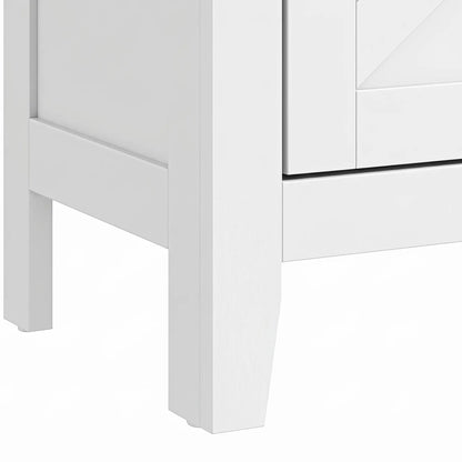 Bathroom Storage Cabinet, Barn Floor Cabinet, White