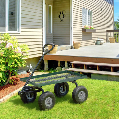 Heavy Duty Garden Wagon, 10" Wheels, 330 lbs, Black Folding Garden Carts at Gallery Canada
