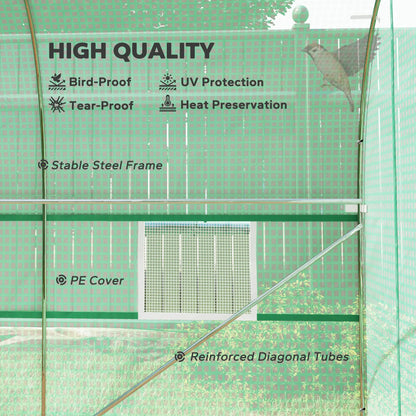 6.6' x 11' x 7' Walk-In Greenhouse, Steel Frame, Green Walk In Greenhouses at Gallery Canada