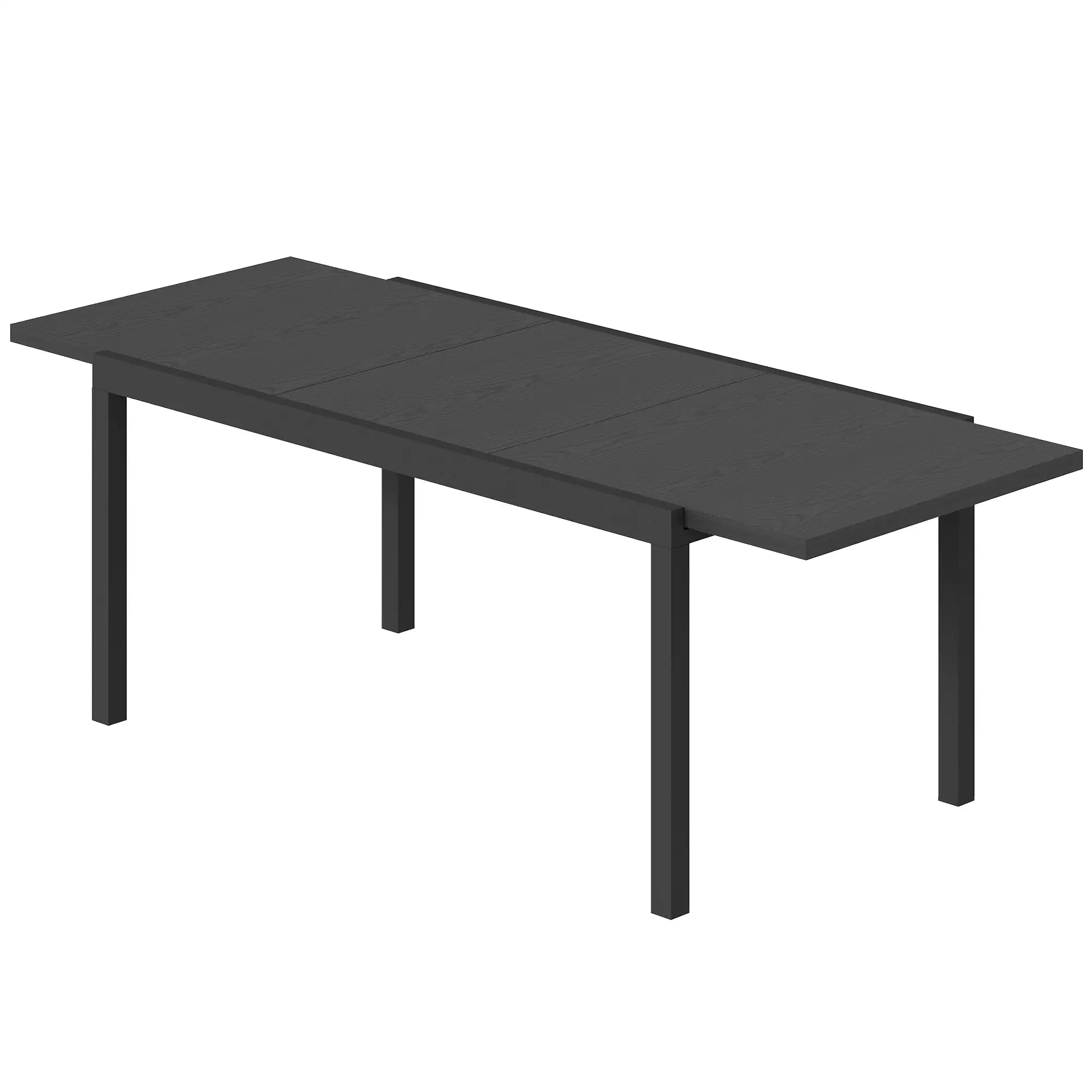 Expandable Aluminum Patio Dining Table, 84.3