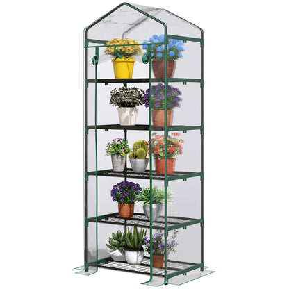 5 Tier Mini Greenhouse, Portable, Transparent, 27.25" x 19.25" x 76", Clear Portable Greenhouses at Gallery Canada