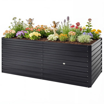 5' x 3' x 2' Galvanized Raised Garden Bed, Black Planter Box, Black Galvanized Planter Boxes Black at Gallery Canada