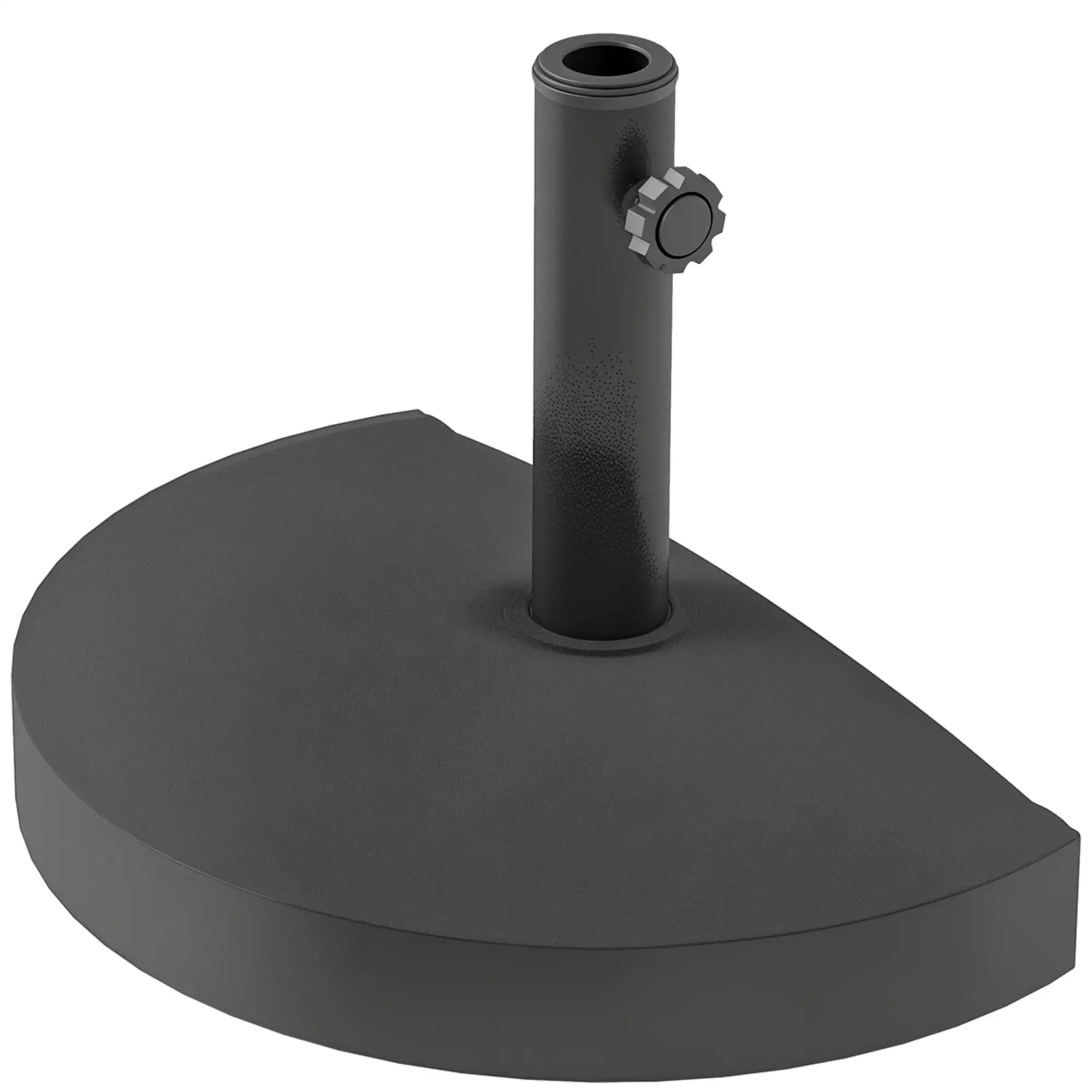 20 lbs Resin Half Parasol Base, Outdoor Umbrella Stand, Black Umbrella Bases at Gallery Canada
