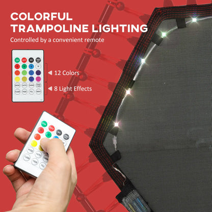 45" Rebounder Trampoline, Quiet Bungee with LED Lights, Red Trampolines at Gallery Canada