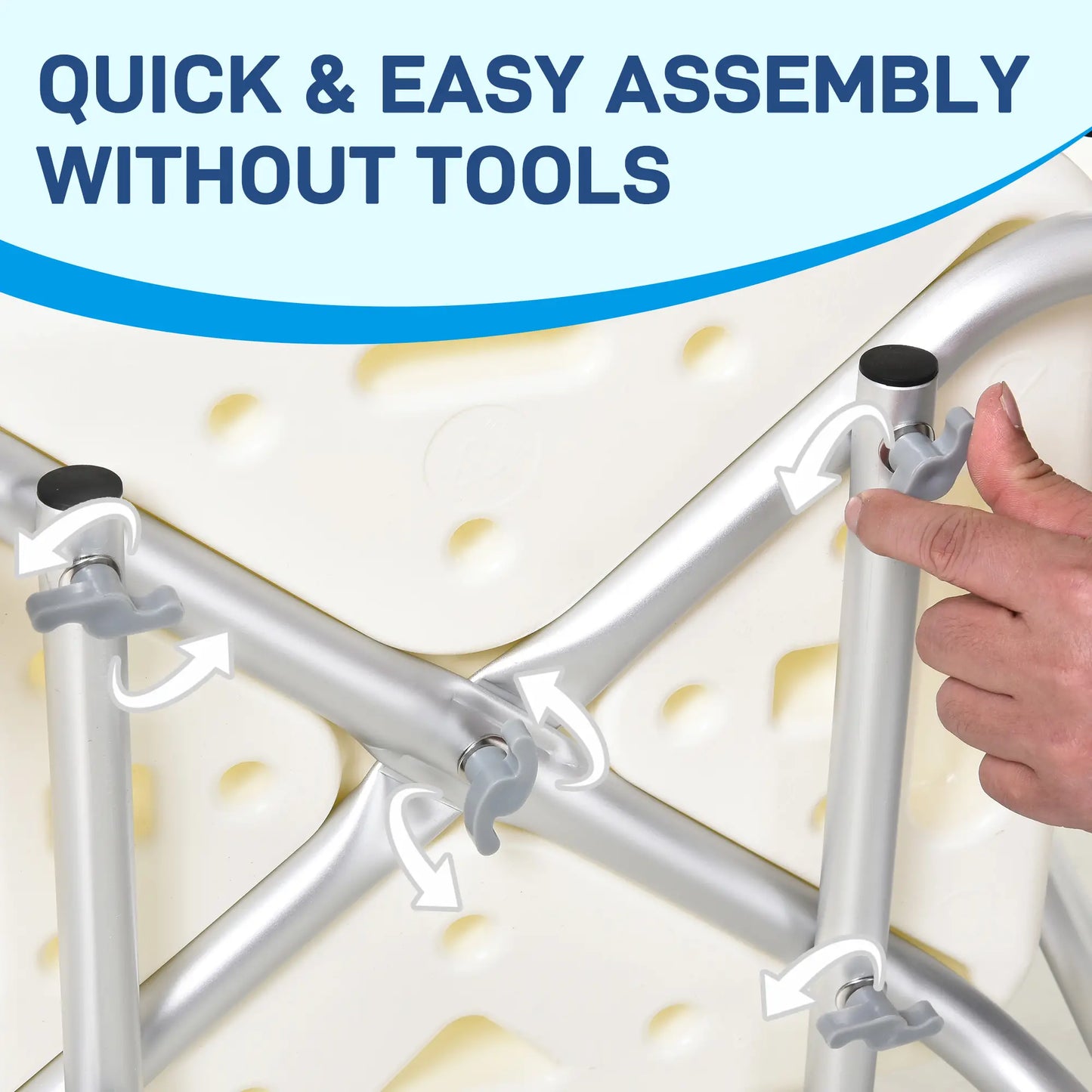 Adjustable Medical Shower Chair with Back, Padded Arms, Non Slip Tub Safety Seat Bath Chairs at Gallery Canada