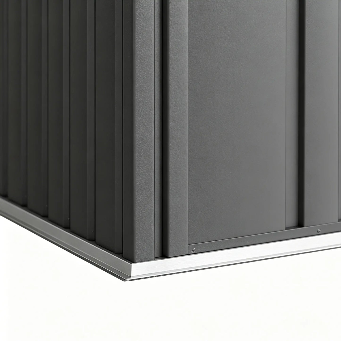 3.3' x 3.4' Lean-To Storage Shed, Galvanized Steel, Lockable Door, Dark Gray Sheds at Gallery Canada