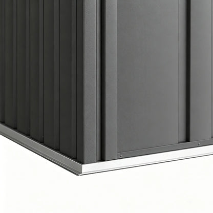 3.3' x 3.4' Lean-To Storage Shed, Galvanized Steel, Lockable Door, Dark Gray Sheds at Gallery Canada