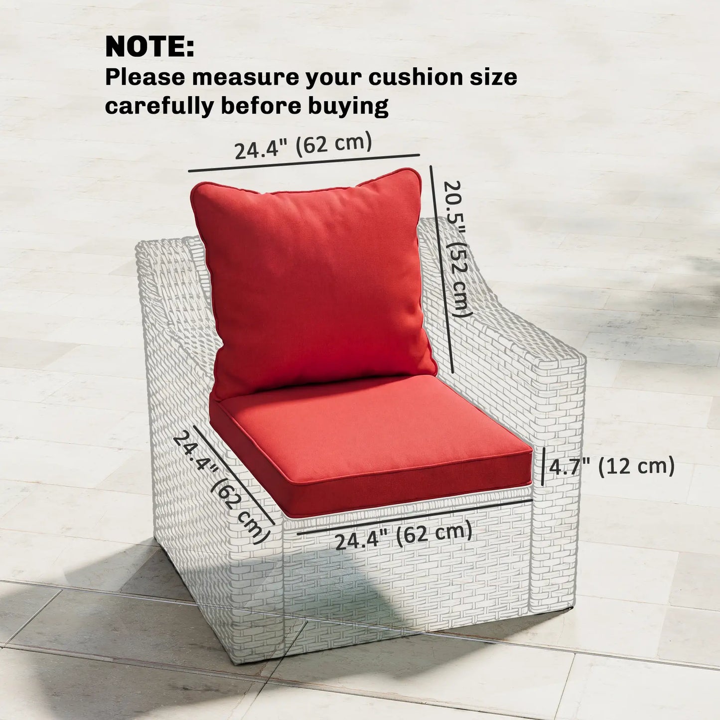 Patio Chair Cushions Set, 2 Seat Cushion Back Pillows, Wine Red Patio Chair Cushions at Gallery Canada