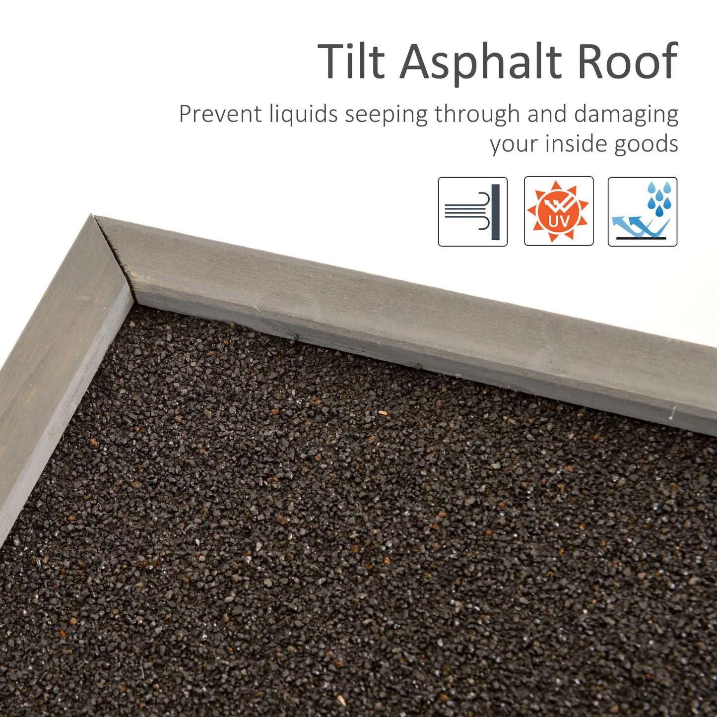 Wooden Garden Storage Shed, 2 Door, 34" x 18" x 38", Grey Sheds at Gallery Canada