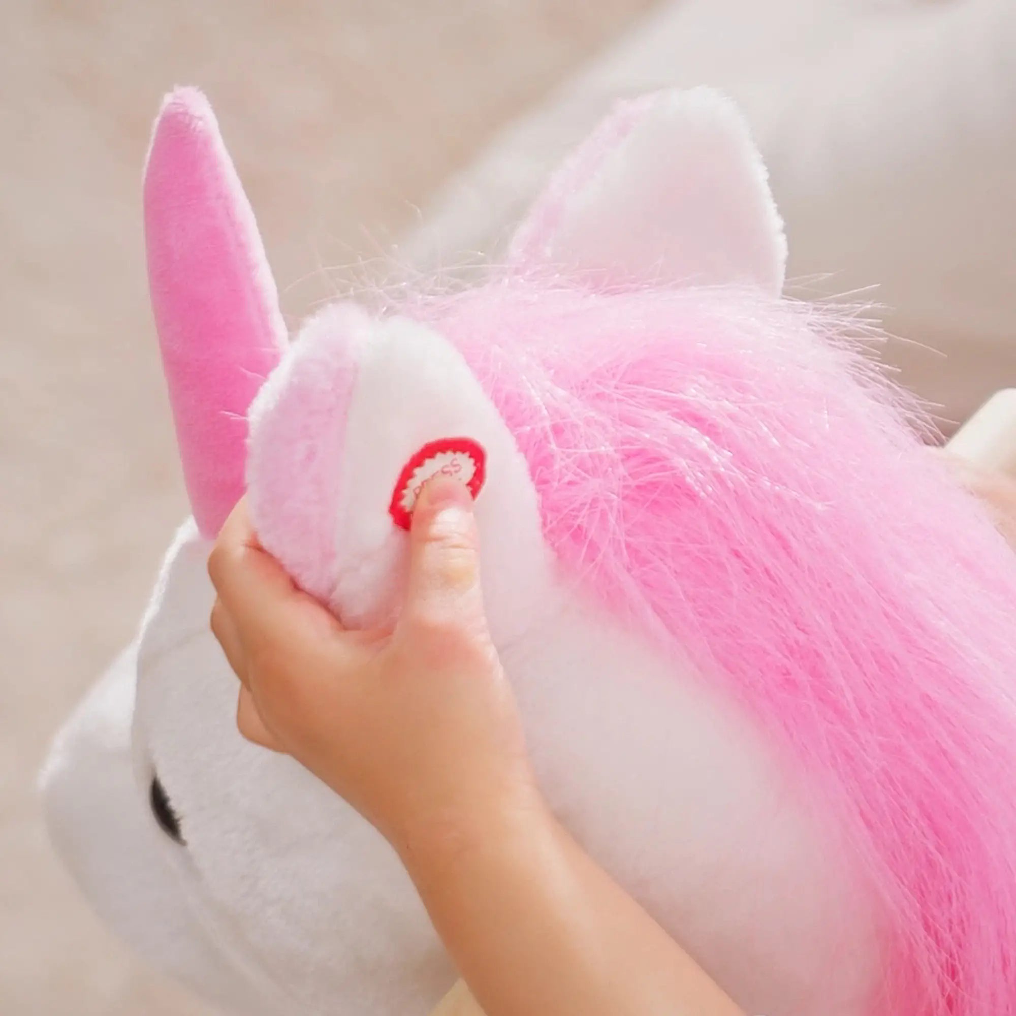 Kids Rocking Horse, Plush Unicorn Ride-On Toy, Pink Rocking Horses at Gallery Canada