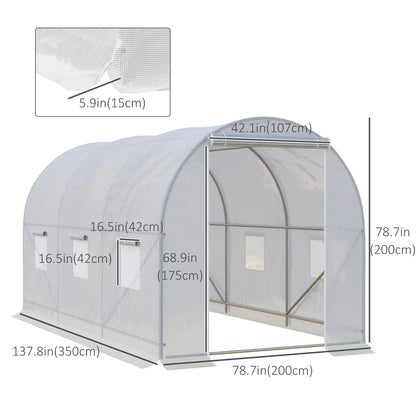 11.5x6.6x6.6ft Walk-In Greenhouse, Portable Garden Plant House, White Walk In Greenhouses at Gallery Canada