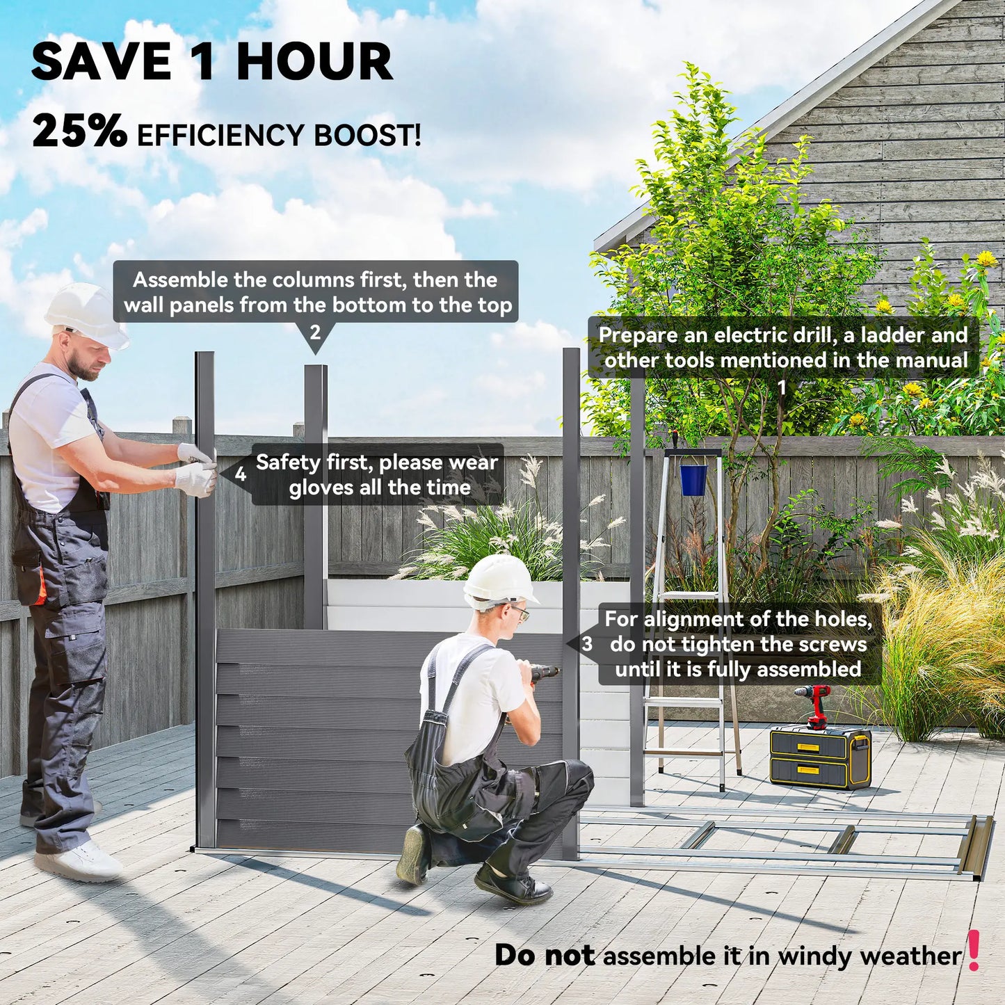 4.6' x 9' Steel Outdoor Storage Shed, Lean to, Lockable Doors, Grey Sheds at Gallery Canada