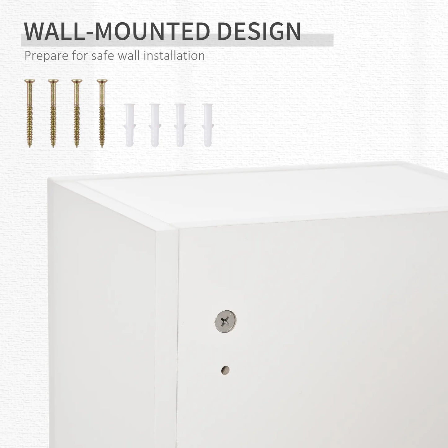 Wall Mount Medicine Cabinet, 5-Tier Lockable, Adjustable Shelves, White Mirror Medicine Cabinets at Gallery Canada