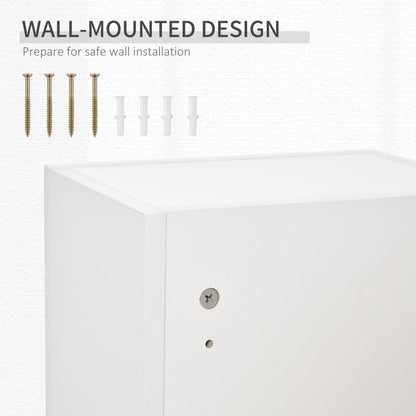 Wall Mount Medicine Cabinet, 5-Tier Lockable, Adjustable Shelves, White Mirror Medicine Cabinets at Gallery Canada