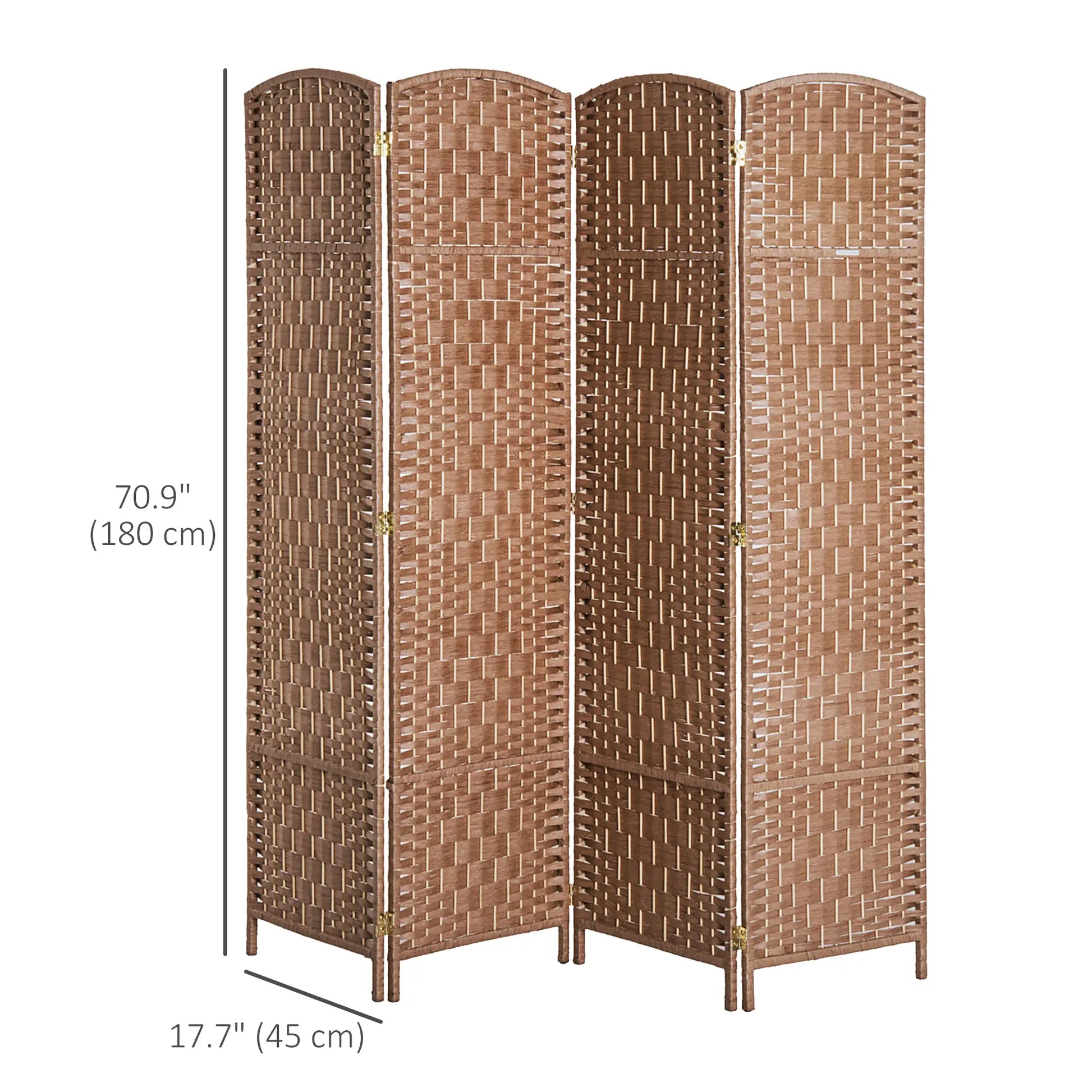 6ft Folding Room Divider, 4 Panel Wooden Frame, Natural Room Dividers at Gallery Canada