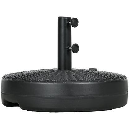 Heavy Duty Fillable Umbrella Base, Steel Pole, Round Stand, Black Umbrella Bases Black at Gallery Canada