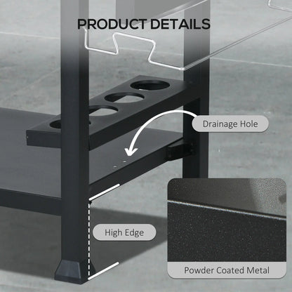 3-Shelf Outdoor Grill Cart, Foldable Side Table, Stainless Steel Top Outdoor Grill Carts at Gallery Canada