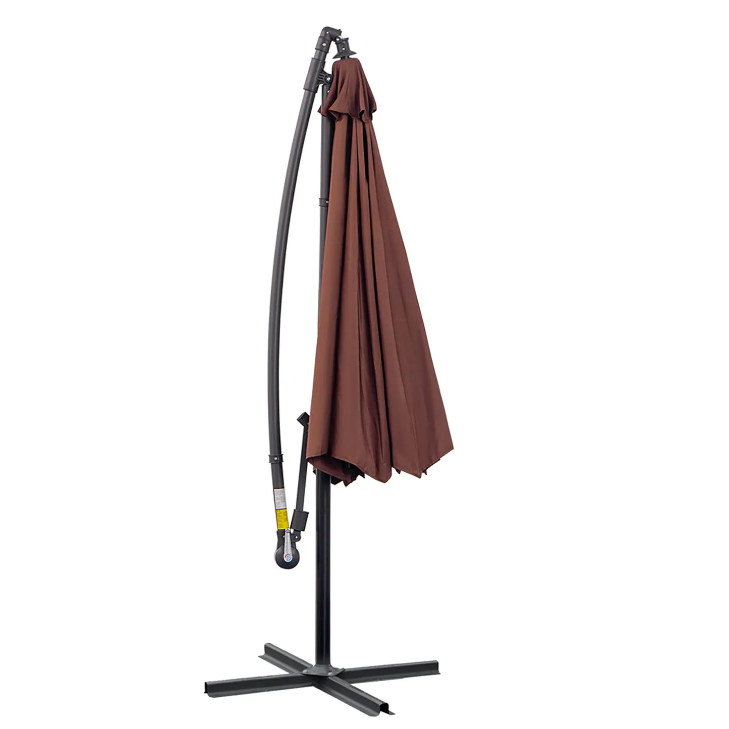 10' Deluxe Patio Umbrella, Offset Sunshade with Crank, Cross Base Cantilever Umbrellas at Gallery Canada