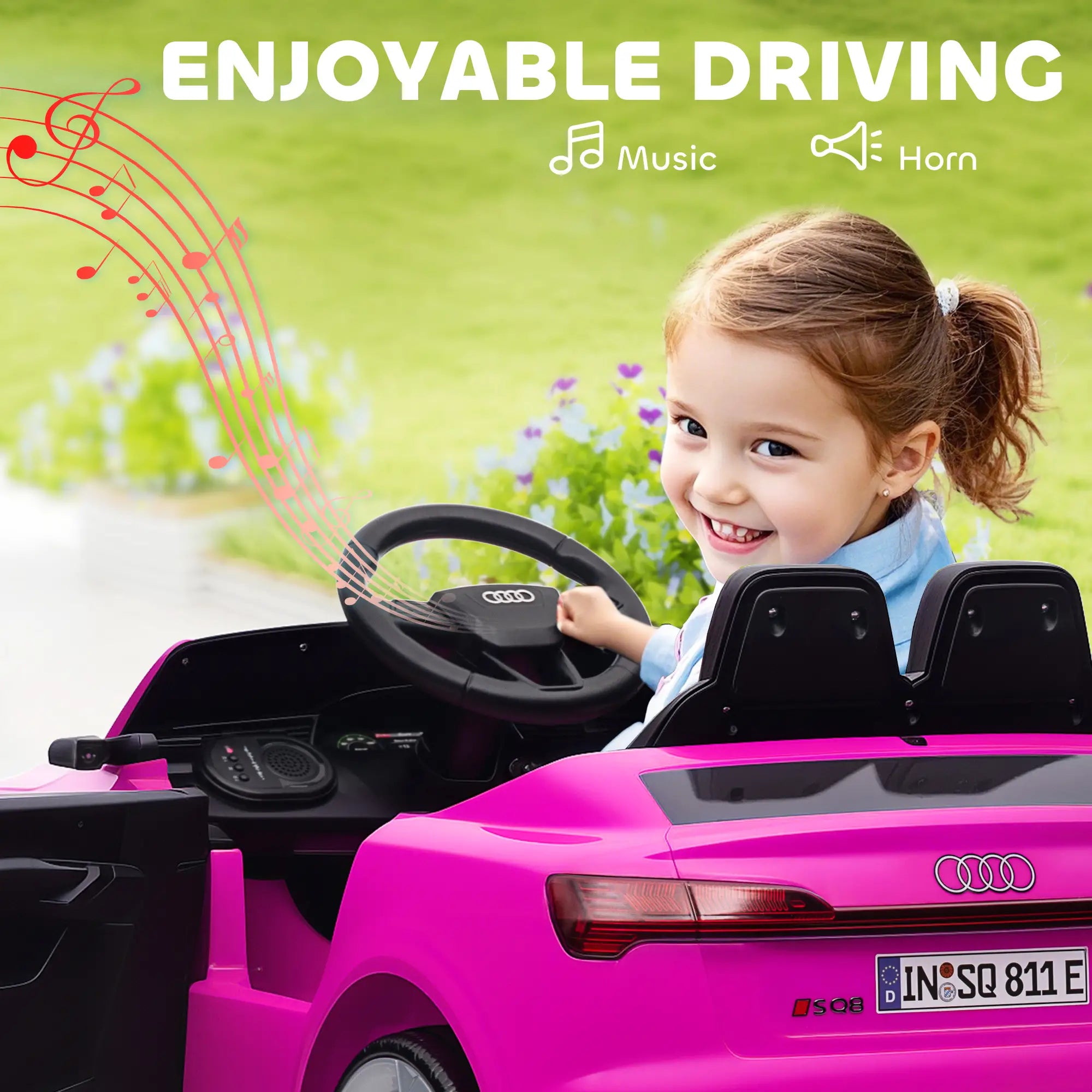 12V Kids Electric Car, Audi Q8 etron Sportback, Remote Control, Pink Electric Toy Cars at Gallery Canada