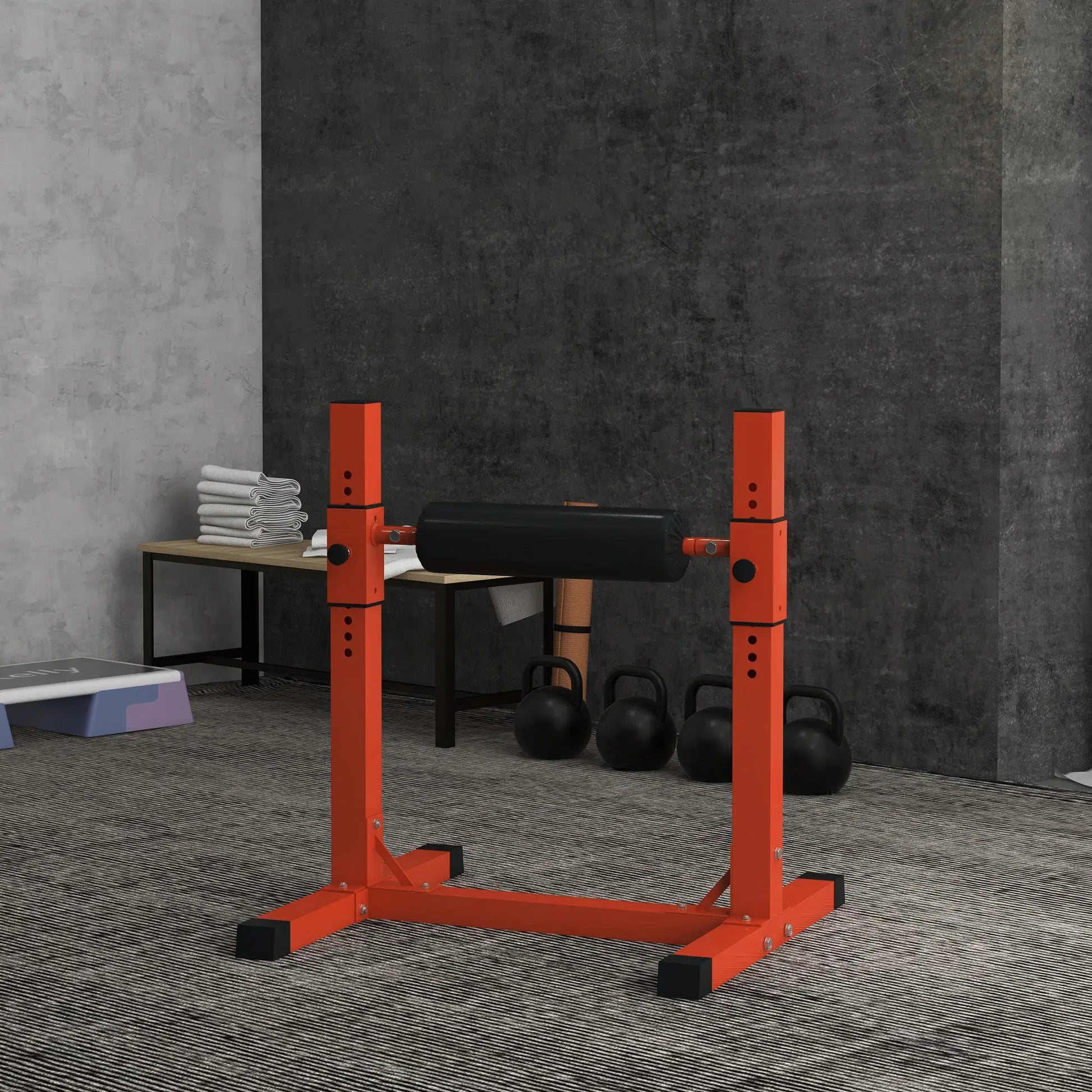 Bulgarian Split Squat Stand, 12-Level Adjustable, Red Squat Machine at Gallery Canada
