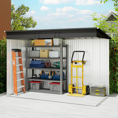 9' x 4' Galvanized Steel Garden Shed, Lockable Doors, 2 Air Vents Sheds at Gallery Canada