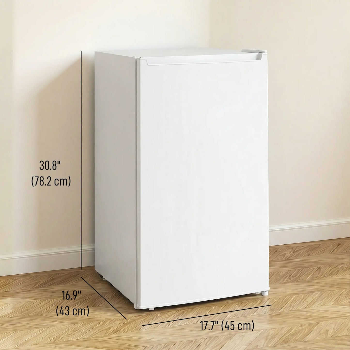 2.1 Cu. Ft. Mini Freezer, Compact Upright, Reversible Door, White Small Kitchen Appliances at Gallery Canada