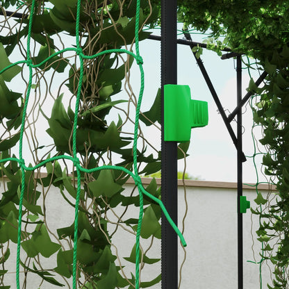 7.3 FT Tall Metal Garden Arch Trellis, For Climbing Plants, Black