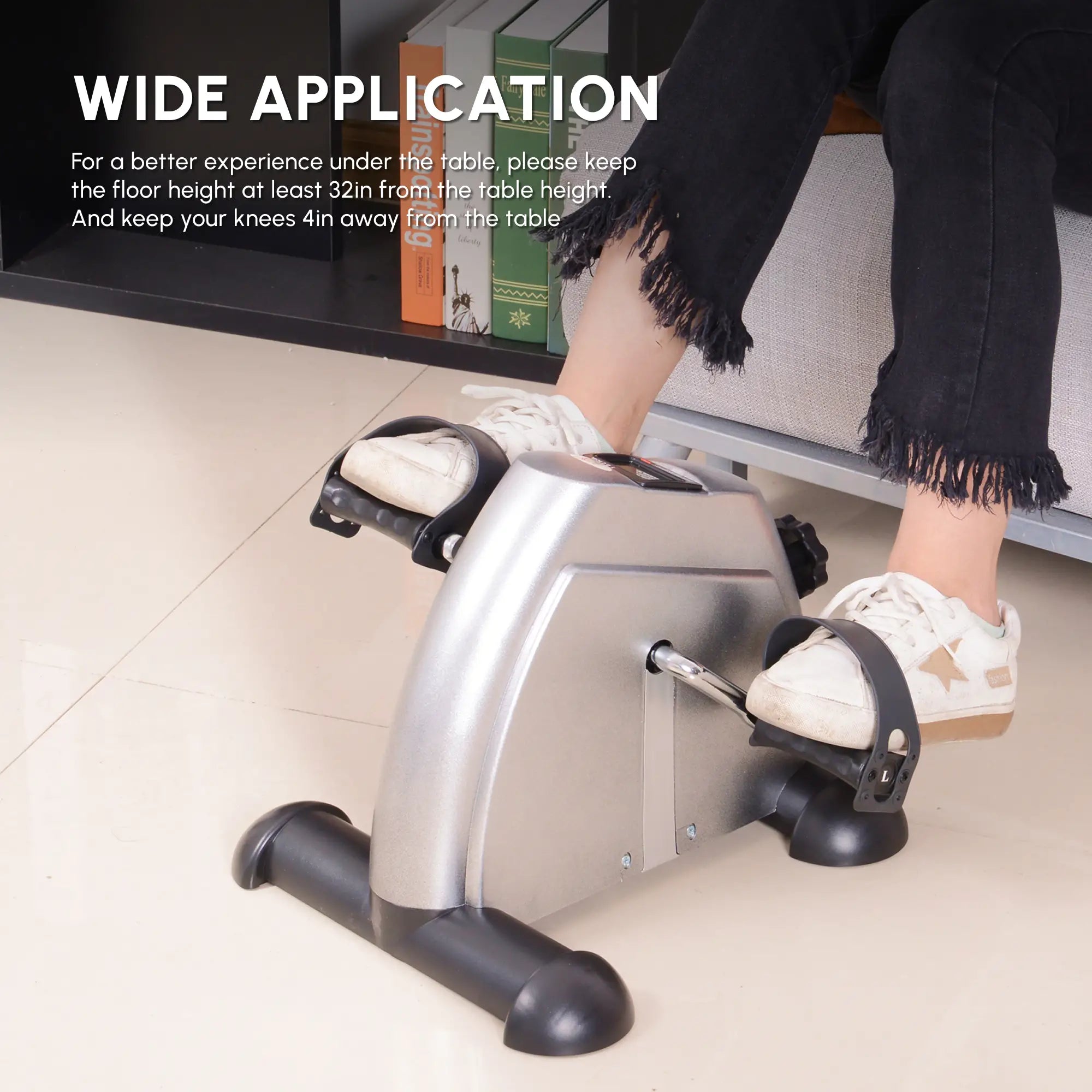 Portable Mini Pedal Exercise Bike, LCD Display, Silver Exercise & Stationary Bikes at Gallery Canada