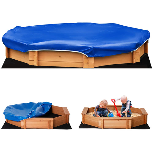 Kids Sandbox with Cover, Seat, 55