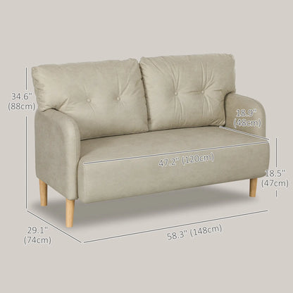 2 Seat Sofa, Upholstered Couch, Beige 2-Seater Sofas at Gallery Canada