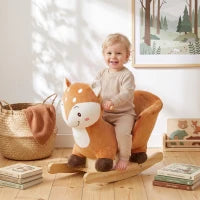 Deer Rocking Horse for Toddlers 1-3 Years, Brown
