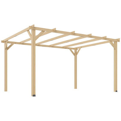 10' x 13' Wooden Pergola, Outdoor Gazebo Trellis, Concrete Anchors Pergolas at Gallery Canada