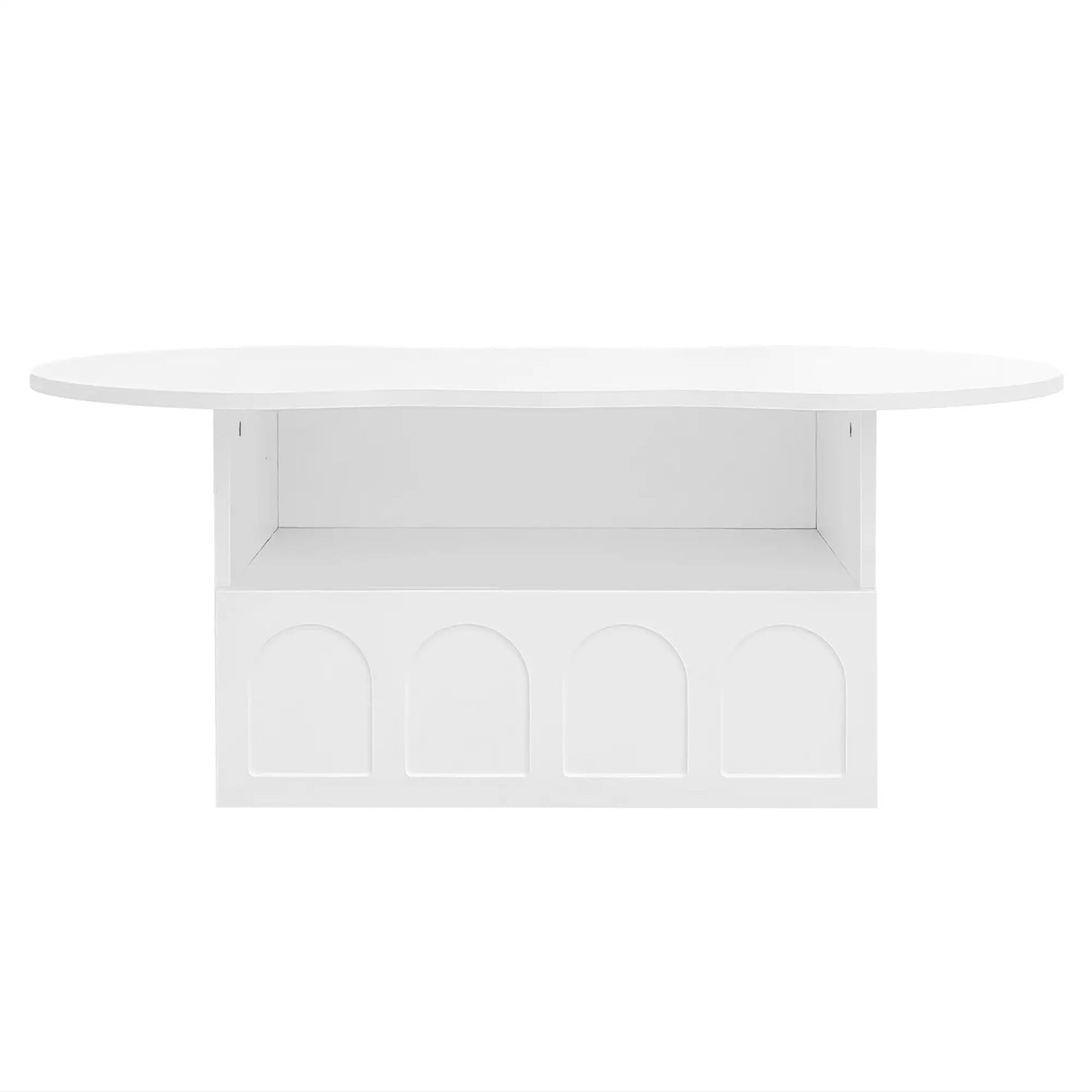 Coffee Table with Drawer, Open Storage, 39.5" L x 23.5" W x 15" H, White Coffee Tables White at Gallery Canada
