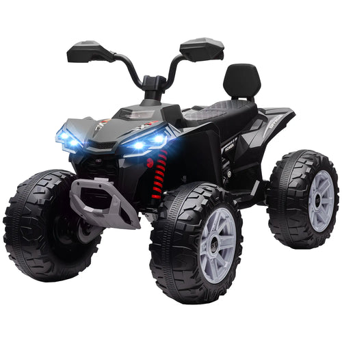 2-Seater All-Terrain 4 Wheeler, 24V Kids ATV, Electric Quad Car, Black