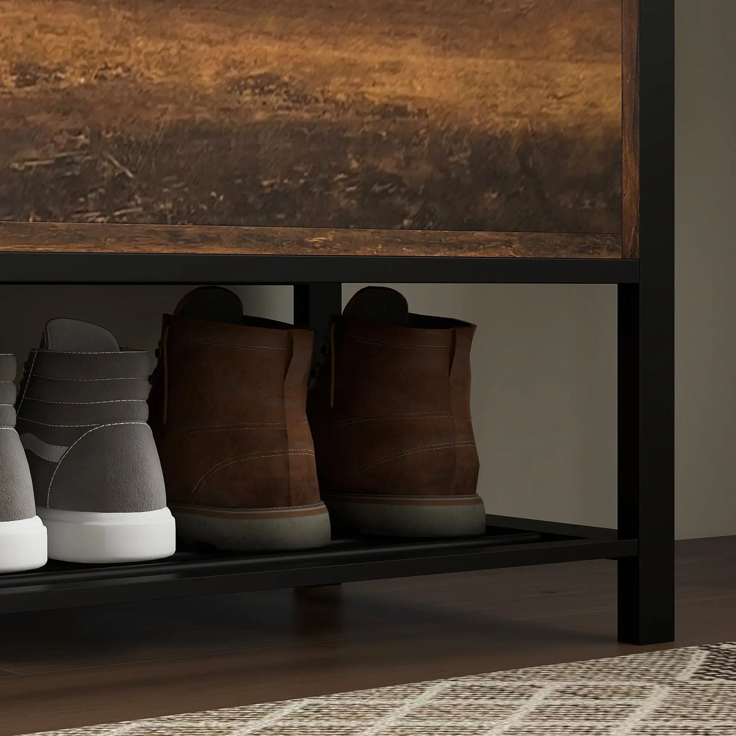 Shoe Storage Bench with Seat, Flip Top, Hidden Space, 4 Pairs Shoe Storage Cabinets & Racks at Gallery Canada